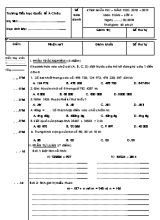 Đề kiểm tra định kì giữa học kì 1 môn Toán Lớp 4 (Chân trời sáng tạo) - Năm học 2018-2019